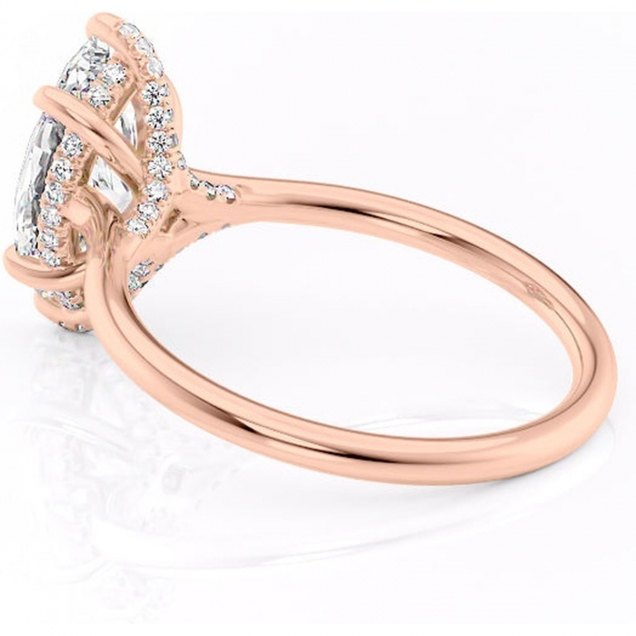 Inel de logodnă Kaia din aur Rose 18kt cu moissanite tăietură marquise – Solitar rafinată pentru profil mediu | Personalizează și configurează gratuit online [5]