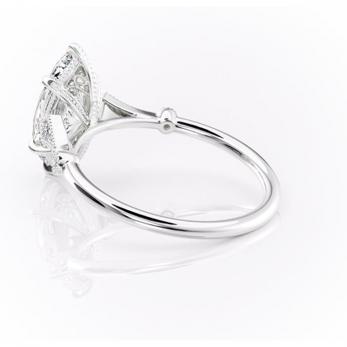 Inel de logodnă Lacey din aur Alb 14kt cu moissanite tăietură marquise – Pietre laterale rafinată pentru profil înalt | Personalizează și configurează gratuit online [5]