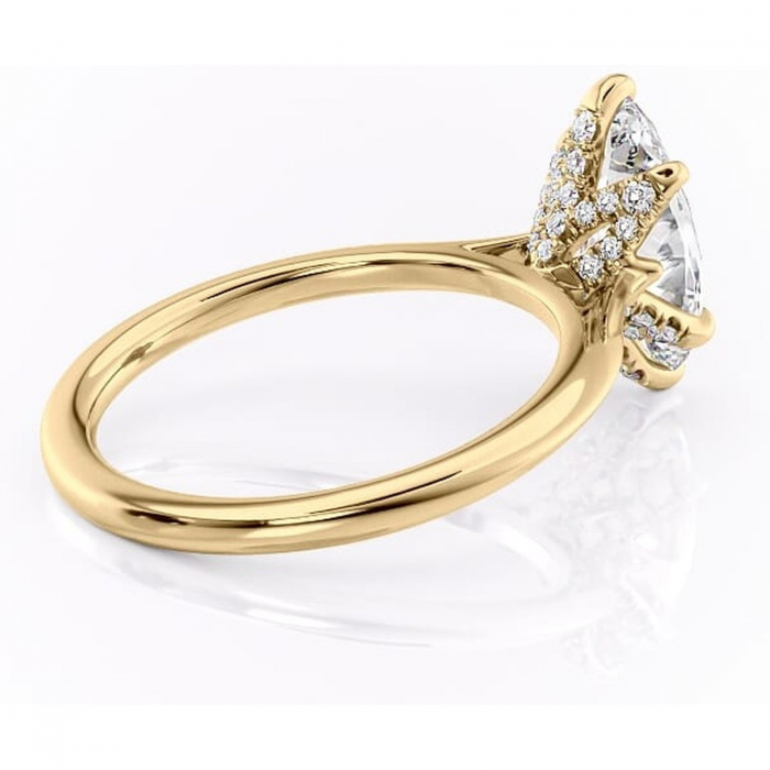 Inel de logodnă Luma din aur Galben 18kt cu moissanite tăietură marquise – Solitar rafinată pentru profil înalt | Personalizează și configurează gratuit online [3]