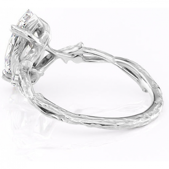 Inel de logodnă Meliora din aur Alb 14kt cu moissanite tăietură marquise – Solitar rafinată pentru profil mediu | Personalizează și configurează gratuit online [5]