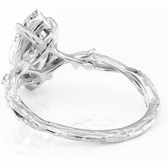 Inel de logodnă Meliora din aur Alb 14kt cu moissanite tăietură marquise – Solitar rafinată pentru profil mediu | Personalizează și configurează gratuit online [4]