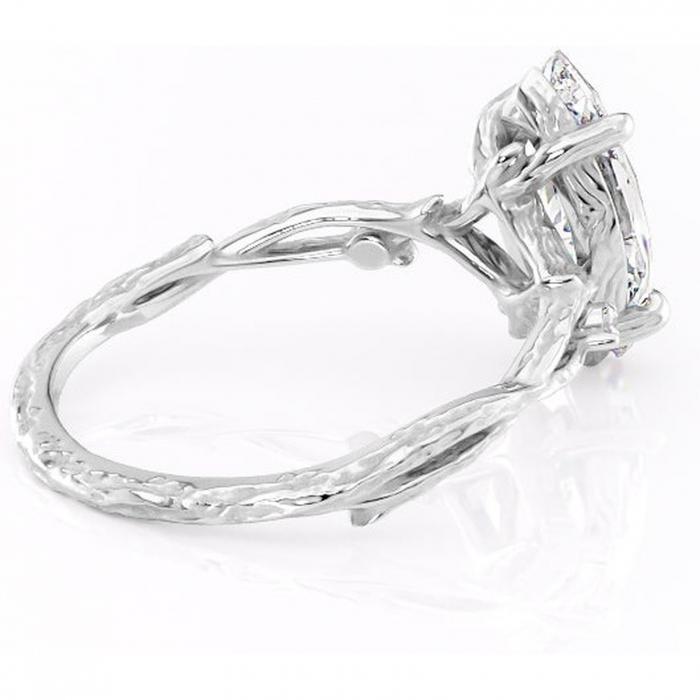 Inel de logodnă Meliora din aur Alb 14kt cu moissanite tăietură marquise – Solitar rafinată pentru profil mediu | Personalizează și configurează gratuit online [3]