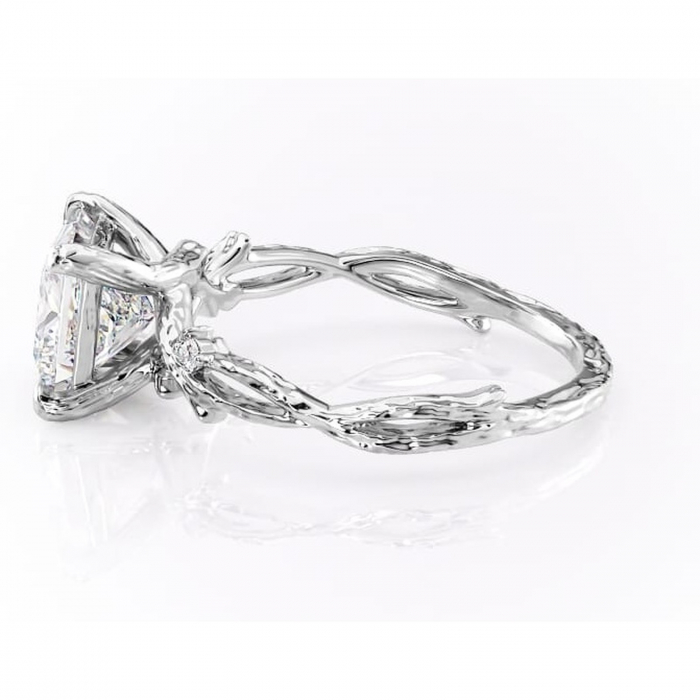 Inel de logodnă Meliora din aur Alb 14kt cu moissanite tăietură princess – Solitar rafinată pentru profil mediu | Personalizează și configurează gratuit online [6]