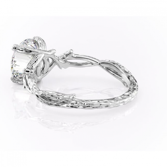 Inel de logodnă Meliora din aur Alb 14kt cu moissanite tăietură rotundă – Solitar rafinată pentru profil mediu | Personalizează și configurează gratuit online [5]