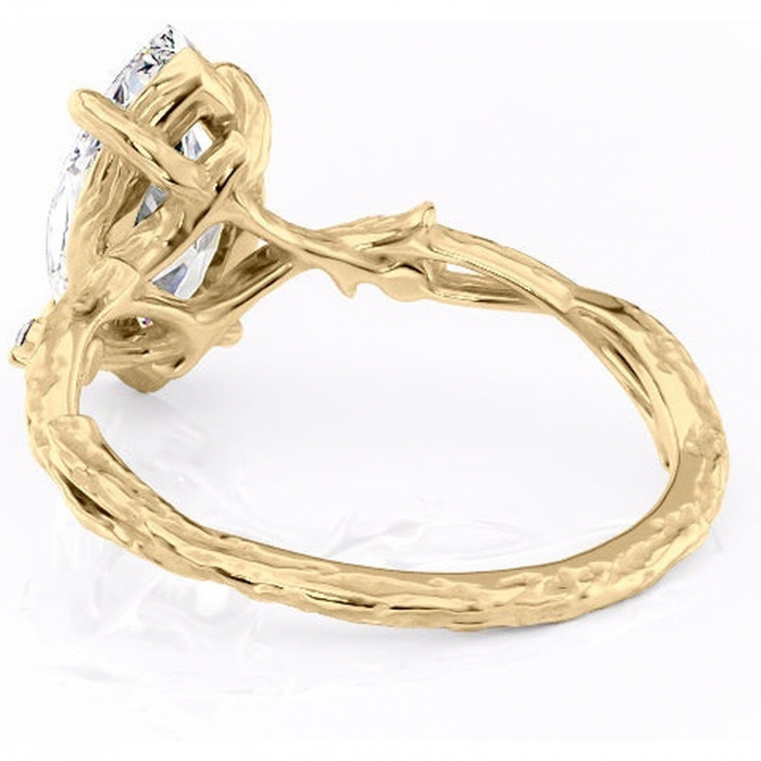 Inel de logodnă Meliora din aur Galben 14kt cu moissanite tăietură marquise – Solitar rafinată pentru profil mediu | Personalizează și configurează gratuit online [4]