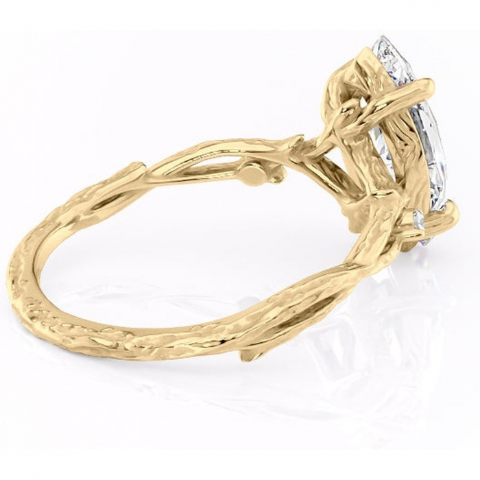 Inel de logodnă Meliora din aur Galben 14kt cu moissanite tăietură marquise – Solitar rafinată pentru profil mediu | Personalizează și configurează gratuit online [3]