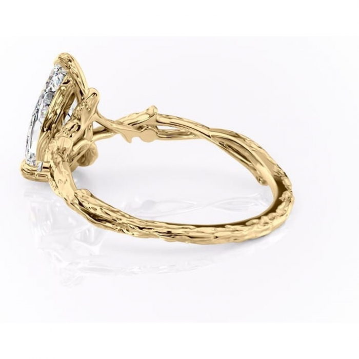 Inel de logodnă Meliora din aur Galben 18kt cu moissanite tăietură pară – Solitar rafinată pentru profil mediu | Personalizează și configurează gratuit online [5]