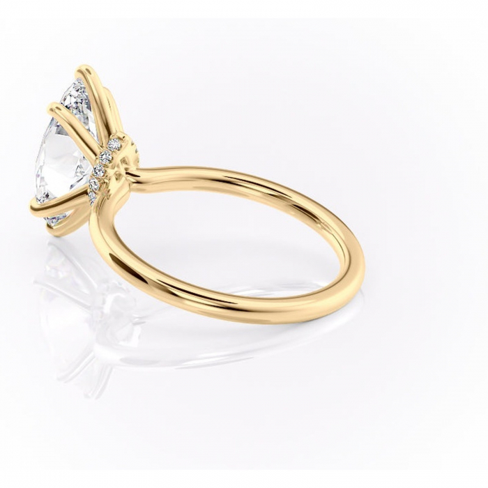 Inel de logodnă Ophelia din aur Galben 14kt cu moissanite tăietură marquise – Solitar rafinată pentru profil înalt | Personalizează și configurează gratuit online [5]