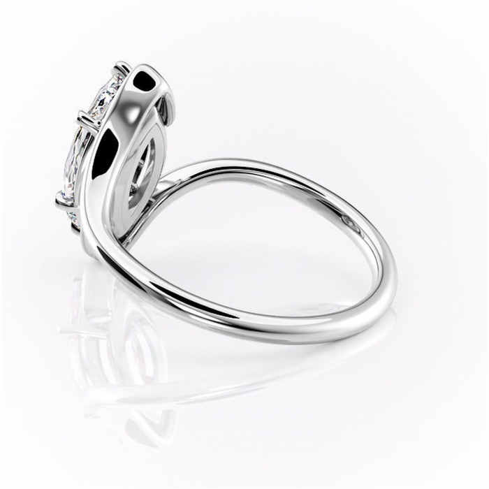 Inel de logodnă Orielle din aur Alb 14kt cu moissanite tăietură marquise – Solitar rafinată pentru profil mediu | Personalizează și configurează gratuit online [5]