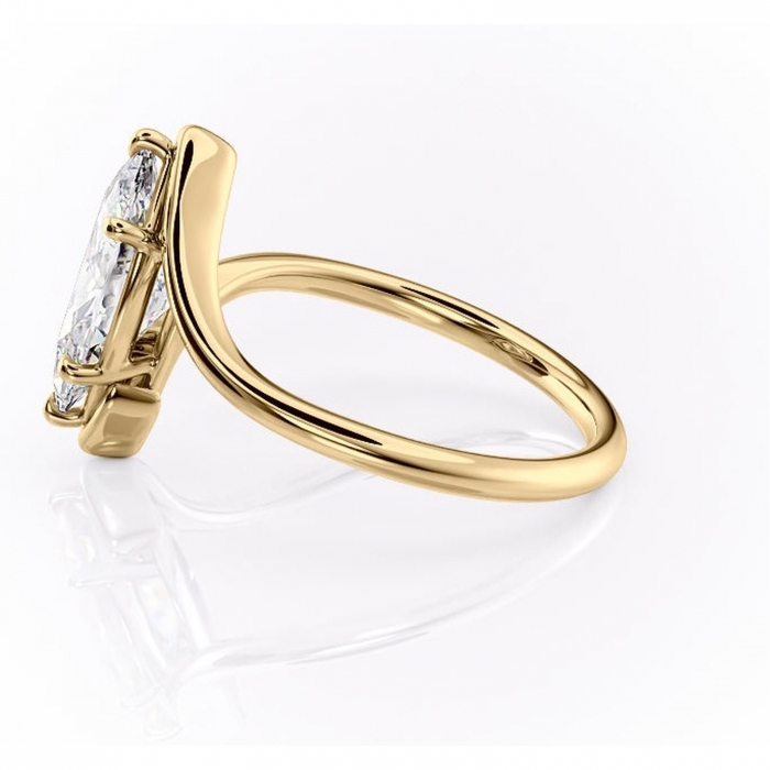 Inel de logodnă Orielle din aur Galben 14kt cu moissanite tăietură marquise – Solitar rafinată pentru profil mediu | Personalizează și configurează gratuit online [6]