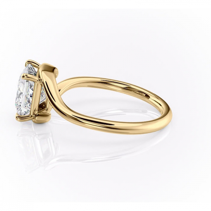 Inel de logodnă Orielle din aur Galben 14kt cu moissanite tăietură princess – Solitar rafinată pentru profil mediu | Personalizează și configurează gratuit online [6]