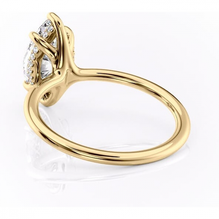 Inel de logodnă Ruby din aur Galben 14kt cu moissanite tăietură marquise – Solitar rafinată pentru profil înalt | Personalizează și configurează gratuit online [4]