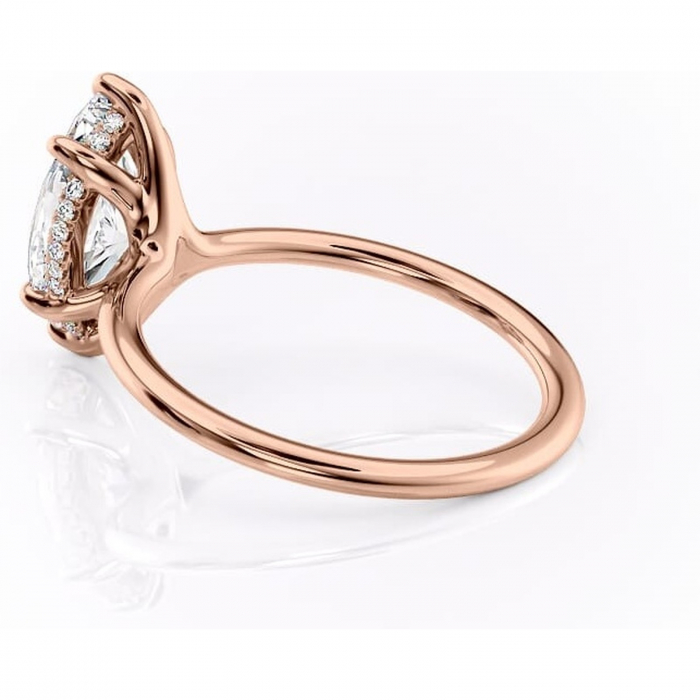 Inel de logodnă Ruby din aur Rose 14kt cu moissanite tăietură marquise – Solitar rafinată pentru profil înalt | Personalizează și configurează gratuit online [5]