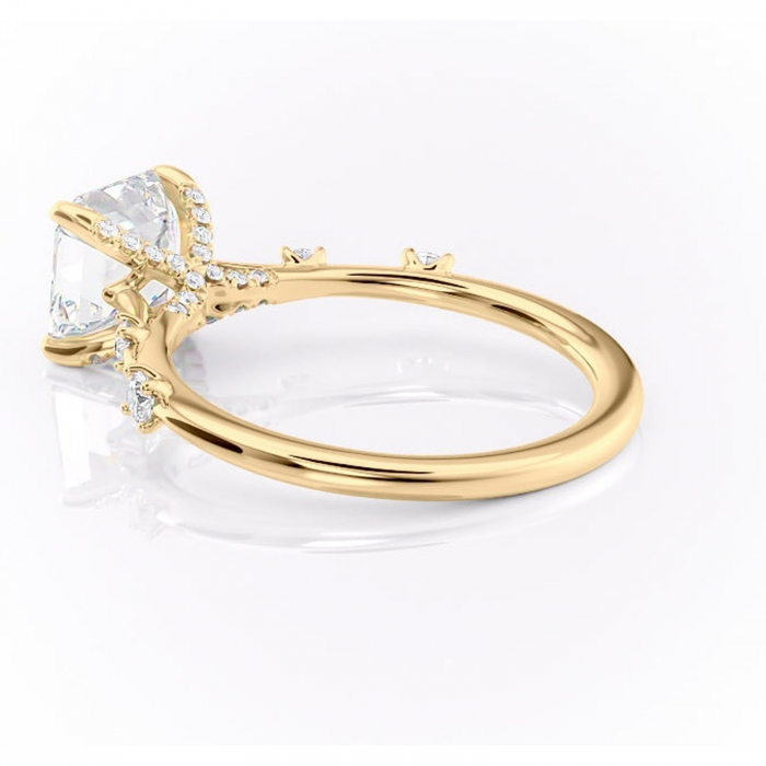 Inel de logodnă Talia din aur Galben 18kt cu moissanite tăietură asscher – Pietre laterale rafinată pentru profil înalt | Personalizează și configurează gratuit online [5]