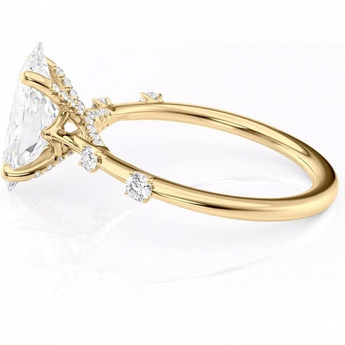 Inel de logodnă Talia din aur Galben 14kt cu moissanite tăietură marquise – Pietre laterale rafinată pentru profil înalt | Personalizează și configurează gratuit online [6]