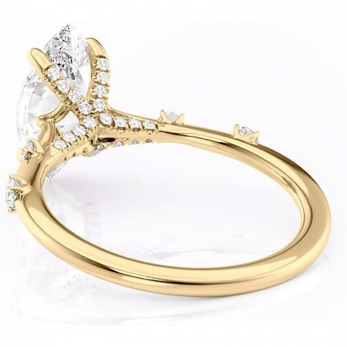 Inel de logodnă Talia din aur Galben 14kt cu moissanite tăietură marquise – Pietre laterale rafinată pentru profil înalt | Personalizează și configurează gratuit online [4]