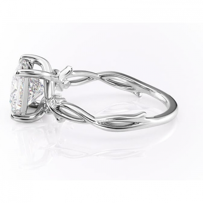 Inel de logodnă Thalina din aur Alb 14kt cu moissanite tăietură princess – Solitar rafinată pentru profil mediu | Personalizează și configurează gratuit online [6]