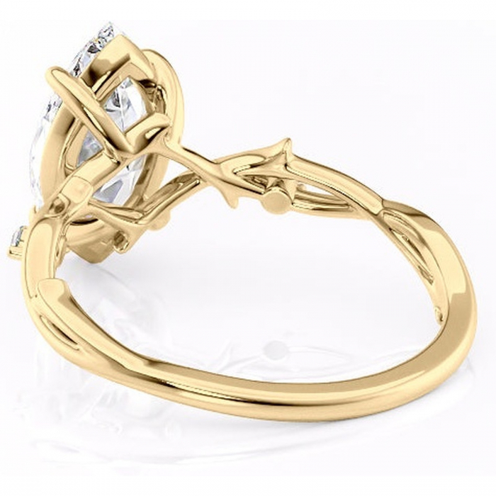 Inel de logodnă Thalina din aur Galben 18kt cu moissanite tăietură marquise – Solitar rafinată pentru profil mediu | Personalizează și configurează gratuit online [4]