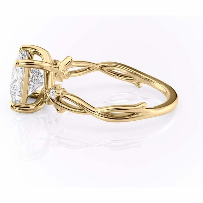 Inel de logodnă Thalina din aur Galben 18kt cu moissanite tăietură princess – Solitar rafinată pentru profil mediu | Personalizează și configurează gratuit online [6]