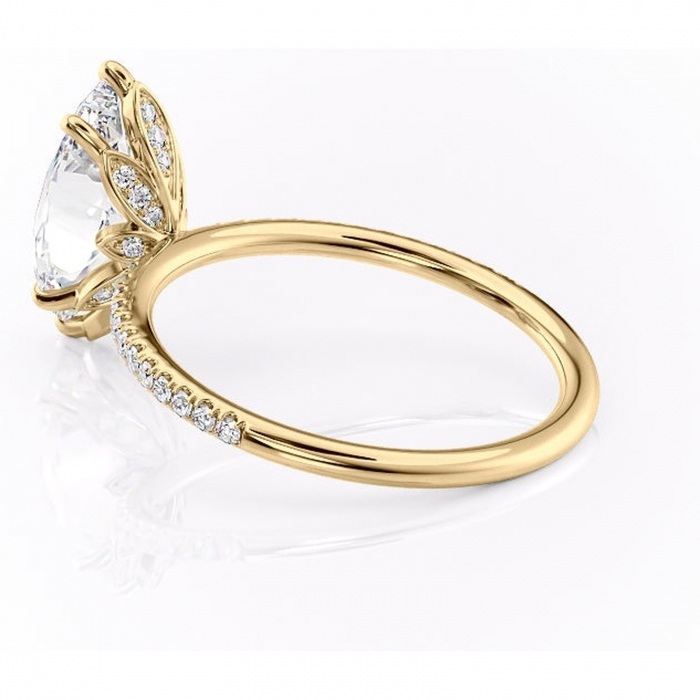 Inel de logodnă Topaz din aur Galben 14kt cu moissanite tăietură marquise – Montură pavé rafinată pentru profil înalt | Personalizează și configurează gratuit online [5]