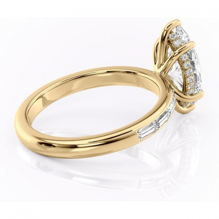 Inel de logodnă Alexandra din aur Galben 18kt cu moissanite tăietură marquise – Montură cu canal rafinată pentru profil înalt | Personalizează și configurează gratuit online [2]