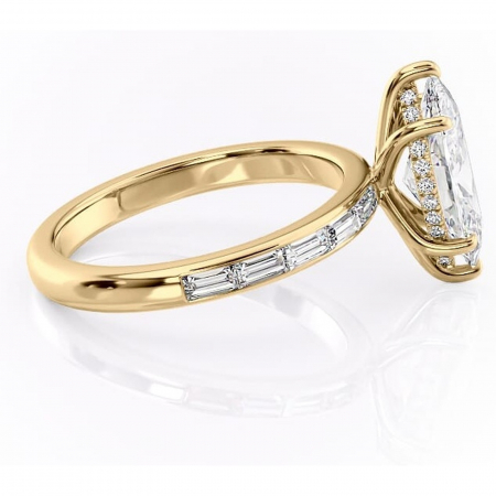Inel de logodnă Alexandra din aur Galben 18kt cu moissanite tăietură marquise – Montură cu canal rafinată pentru profil înalt | Personalizează și configurează gratuit online [1]
