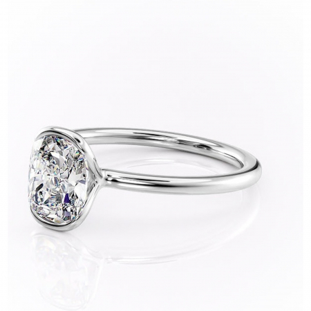 Inel de logodnă Alouette din aur Alb 14kt cu moissanite tăietură asscher – Solitar rafinată pentru profil mediu | Personalizează și configurează gratuit online [6]