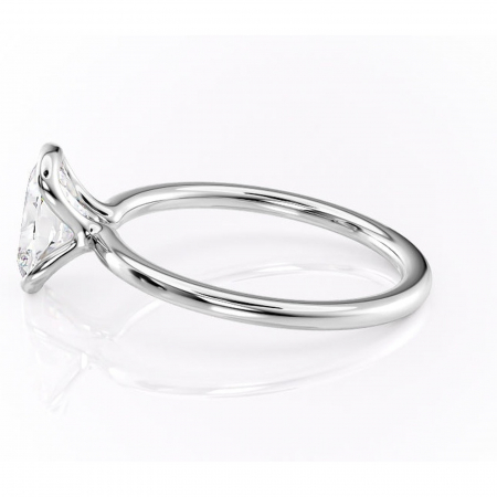 Inel de logodnă Alouette din aur Alb 14kt cu moissanite tăietură asscher – Solitar rafinată pentru profil mediu | Personalizează și configurează gratuit online [5]