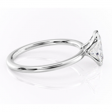 Inel de logodnă Alouette din aur Alb 14kt cu moissanite tăietură asscher – Solitar rafinată pentru profil mediu | Personalizează și configurează gratuit online [1]