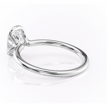 Inel de logodnă Alouette din aur Alb 14kt cu moissanite tăietură asscher – Solitar rafinată pentru profil mediu | Personalizează și configurează gratuit online [4]