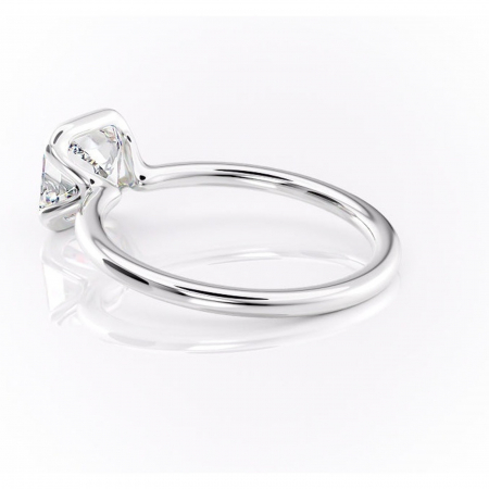 Inel de logodnă Alouette din aur Alb 14kt cu moissanite tăietură asscher – Solitar rafinată pentru profil mediu | Personalizează și configurează gratuit online [4]