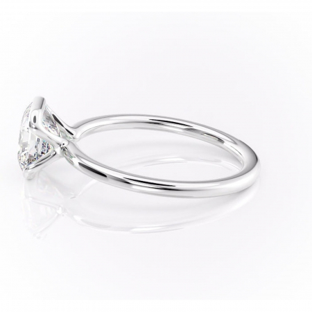 Inel de logodnă Alouette din aur Alb 14kt cu moissanite tăietură asscher – Solitar rafinată pentru profil mediu | Personalizează și configurează gratuit online [5]