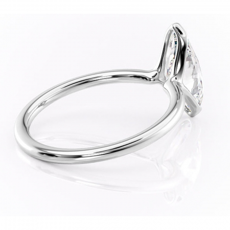 Inel de logodnă Alouette din aur Alb 14kt cu moissanite tăietură marquise – Solitar rafinată pentru profil mediu | Personalizează și configurează gratuit online [2]