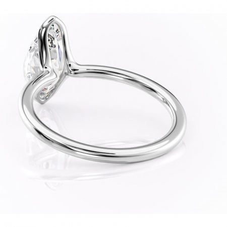 Inel de logodnă Alouette din aur Alb 14kt cu moissanite tăietură marquise – Solitar rafinată pentru profil mediu | Personalizează și configurează gratuit online [3]