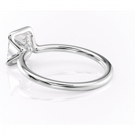 Inel de logodnă Alouette din aur Alb 14kt cu moissanite tăietură princess – Solitar rafinată pentru profil mediu | Personalizează și configurează gratuit online [4]