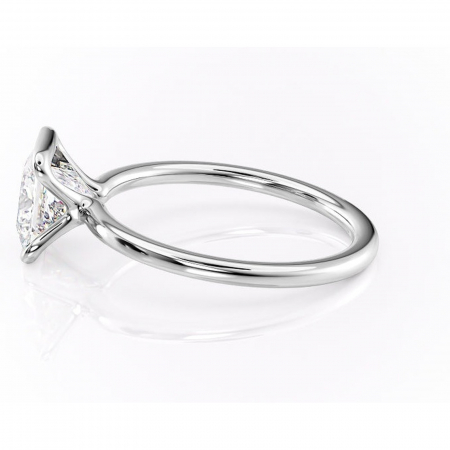 Inel de logodnă Alouette din aur Alb 14kt cu moissanite tăietură princess – Solitar rafinată pentru profil mediu | Personalizează și configurează gratuit online [5]