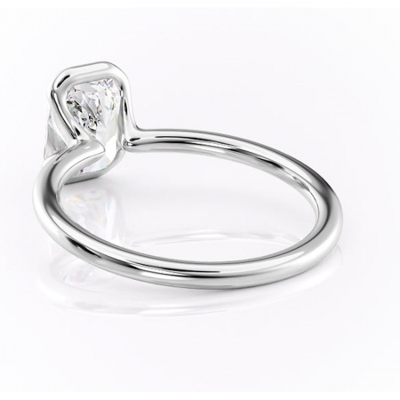 Inel de logodnă Alouette din aur Alb 14kt cu moissanite tăietură radiantă – Solitar rafinată pentru profil mediu | Personalizează și configurează gratuit online [3]