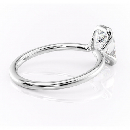 Inel de logodnă Alouette din aur Alb 14kt cu moissanite tăietură radiantă – Solitar rafinată pentru profil mediu | Personalizează și configurează gratuit online [2]