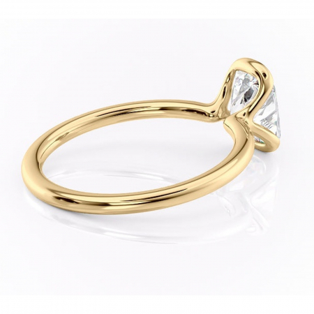 Inel de logodnă Alouette din aur Galben 14kt cu moissanite tăietură asscher – Solitar rafinată pentru profil mediu | Personalizează și configurează gratuit online [2]