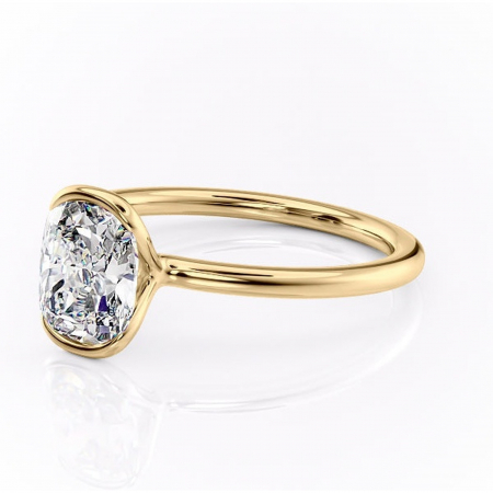 Inel de logodnă Alouette din aur Galben 14kt cu moissanite tăietură asscher – Solitar rafinată pentru profil mediu | Personalizează și configurează gratuit online [6]