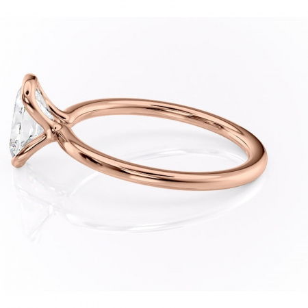 Inel de logodnă Alouette din aur Rose 14kt cu moissanite tăietură asscher – Solitar rafinată pentru profil mediu | Personalizează și configurează gratuit online [5]