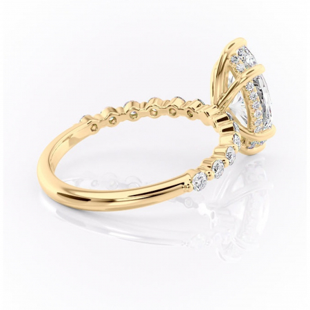 Inel de logodnă Amara din aur Galben 14kt cu moissanite tăietură marquise – Pietre laterale rafinată pentru profil înalt | Personalizează și configurează gratuit online [2]