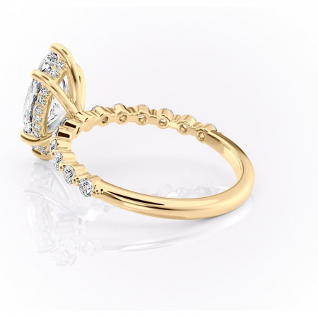 Inel de logodnă Amara din aur Galben 14kt cu moissanite tăietură marquise – Pietre laterale rafinată pentru profil înalt | Personalizează și configurează gratuit online [4]