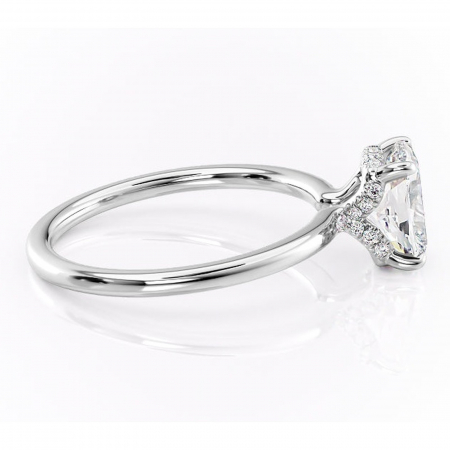 Inel de logodnă Amethyst din aur Alb 14kt cu moissanite tăietură asscher – Solitar rafinată pentru profil înalt | Personalizează și configurează gratuit online [1]