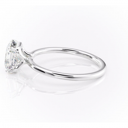 Inel de logodnă Amethyst din aur Alb 14kt cu moissanite tăietură asscher – Solitar rafinată pentru profil înalt | Personalizează și configurează gratuit online [5]