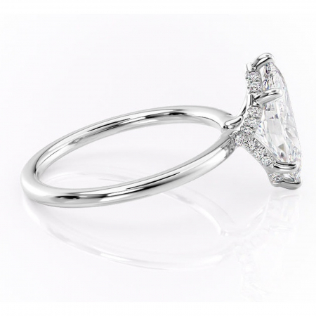 Inel de logodnă Amethyst din aur Alb 14kt cu moissanite tăietură marquise – Solitar rafinată pentru profil înalt | Personalizează și configurează gratuit online [1]