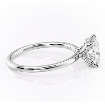 Inel de logodnă Amethyst din aur Alb 18kt cu moissanite tăietură princess – Solitar rafinată pentru profil înalt | Personalizează și configurează gratuit online [1]