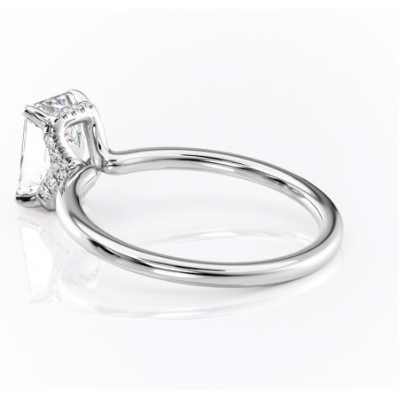 Inel de logodnă Amethyst din aur Alb 18kt cu moissanite tăietură radiantă – Solitar rafinată pentru profil înalt | Personalizează și configurează gratuit online [4]