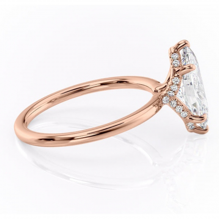 Inel de logodnă Amethyst din aur Rose 14kt cu moissanite tăietură marquise – Solitar rafinată pentru profil înalt | Personalizează și configurează gratuit online [1]
