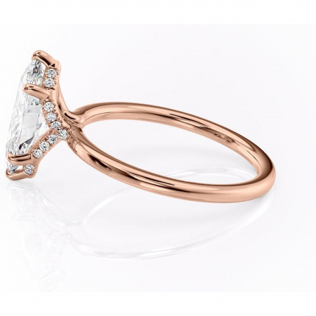 Inel de logodnă Amethyst din aur Rose 14kt cu moissanite tăietură marquise – Solitar rafinată pentru profil înalt | Personalizează și configurează gratuit online [5]